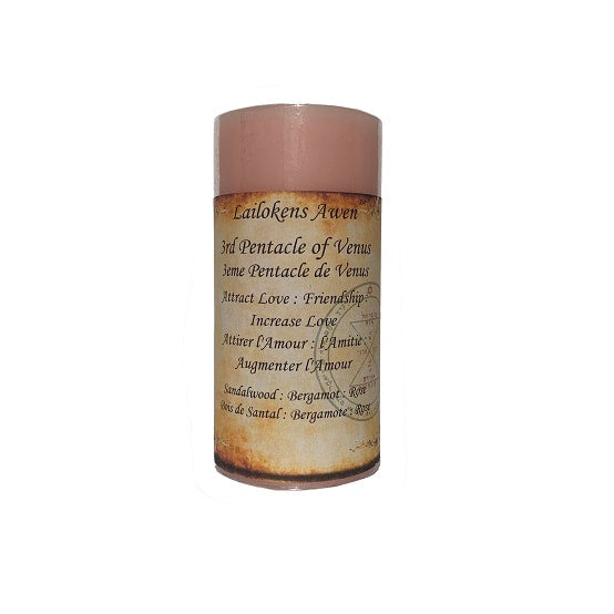 3rd Pentacle of Venus : Love Scented Spell Candle