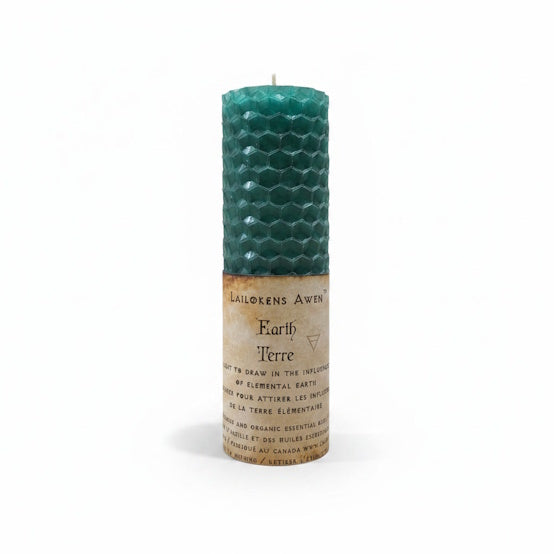 Bougie de sort de cire d’abeille de terre