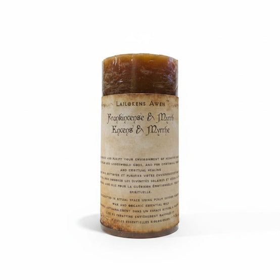 Bougie de sort parfumée à l’encens et à la myrrhe