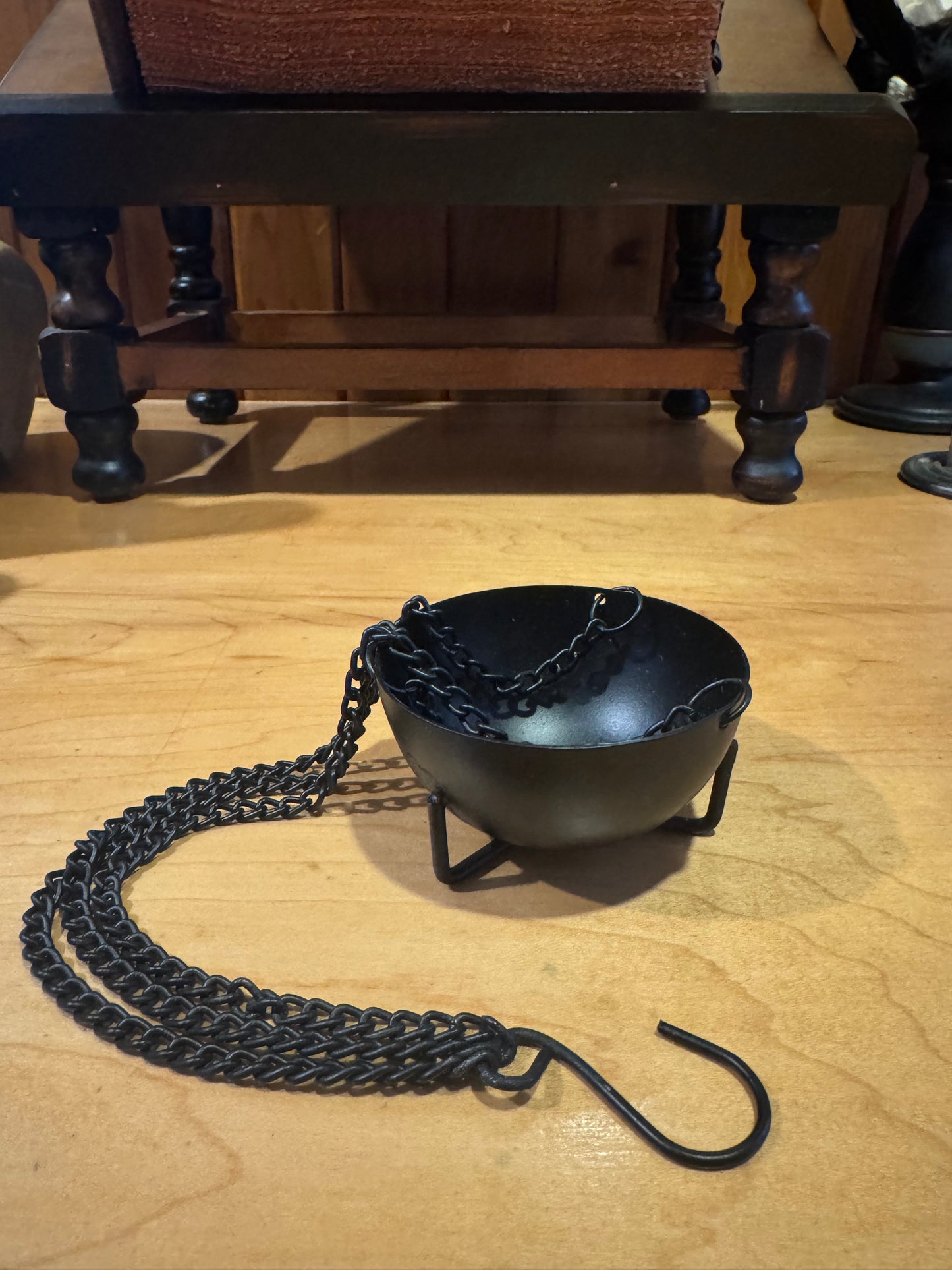 ***NEW***Hanging Black Caulron Incense Burner