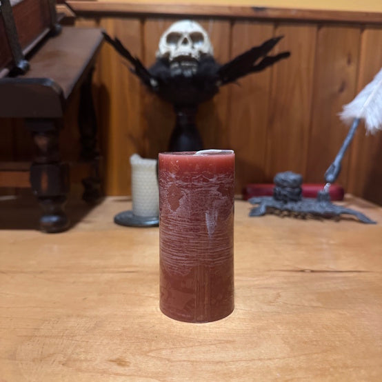 Lailokens Awen Sandalwood Rose Patchouli Scented Candle handcrafted in ritual space