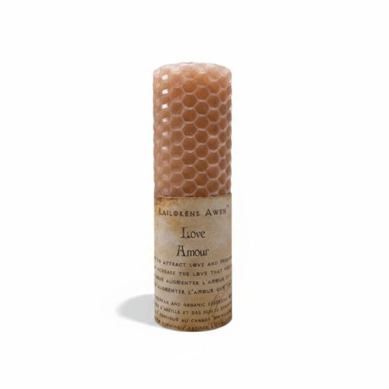 Bougie de sort de cire d’abeille d’amour