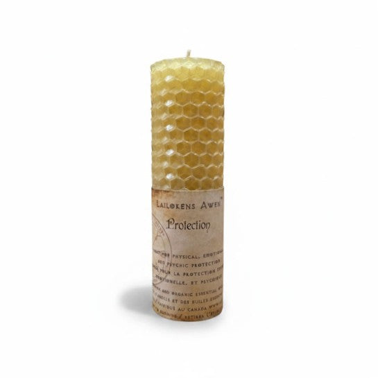 Bougie de sort de cire d’abeille de protection