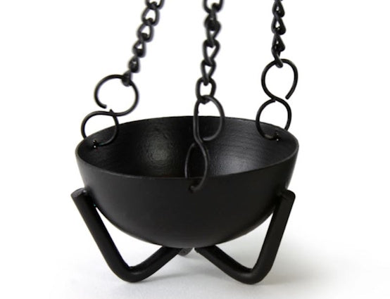 ***NEW***Hanging Black Caulron Incense Burner