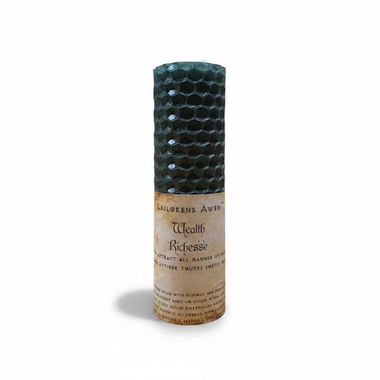 Bougie de sort de cire d’abeille de richesse