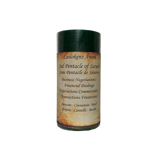 2nd Pentacle of Saturn : Business Negotiations & Financial Dealings Scented Spell Candle