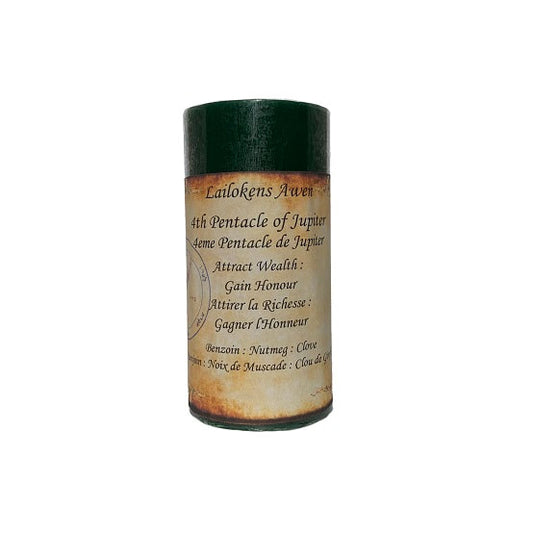4th Pentacle of Jupiter : Wealth & Honour Scented Spell Candle
