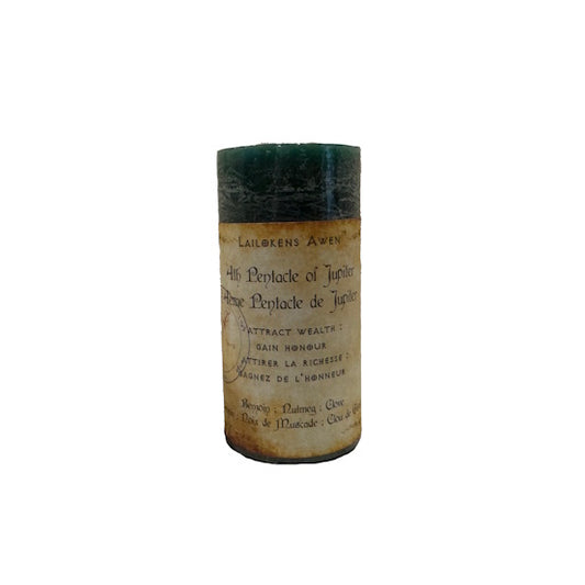 4th Pentacle of Jupiter : Wealth & Honour Scented Spell Candle
