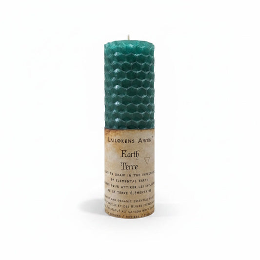 Earth Beeswax Spell Candle