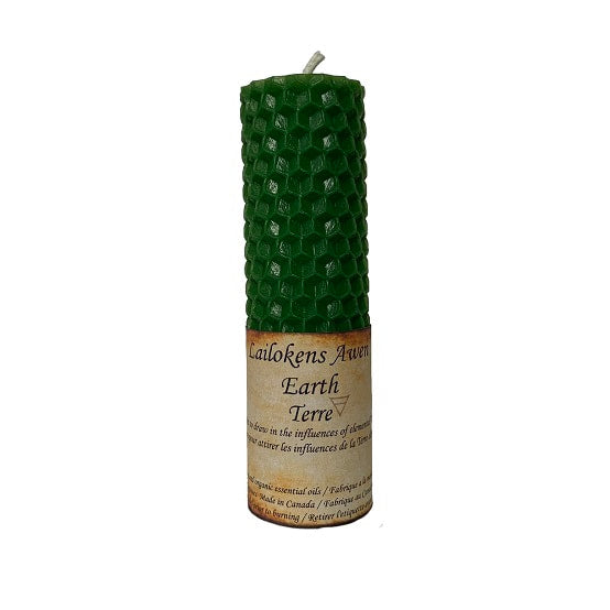 Bougie de sort de cire d’abeille de terre