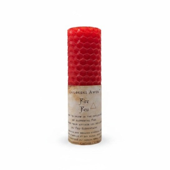 Bougie de sort de cire d’abeille de feu