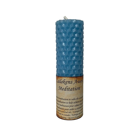 Bougie de sort de cire d’abeille de méditation