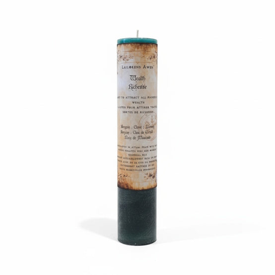 ***NEW***Wealth Scented Spell Candle 1.5" x 7"