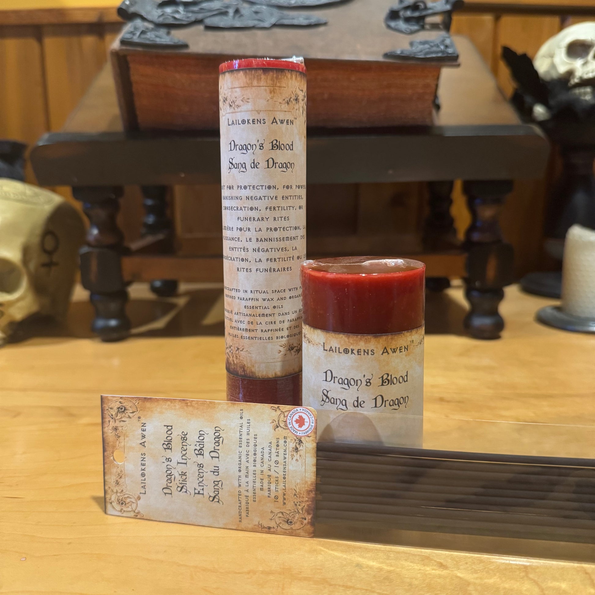 dragon's blood collection handcrafted in ritual space